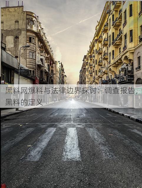 黑料网爆料与法律边界探讨:调查报告,黑料的定义