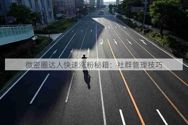 微密圈达人快速涨粉秘籍:社群管理技巧