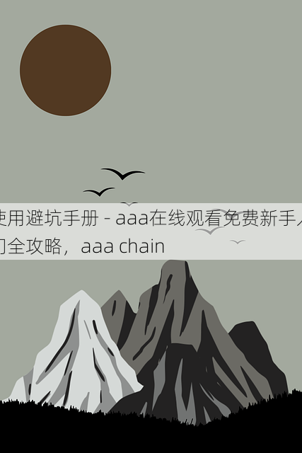 使用避坑手册 - aaa在线观看免费新手入门全攻略,aaa chain