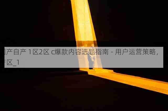 国产自产 1区2区 c爆款内容选题指南 - 用户运营策略,国产区_1